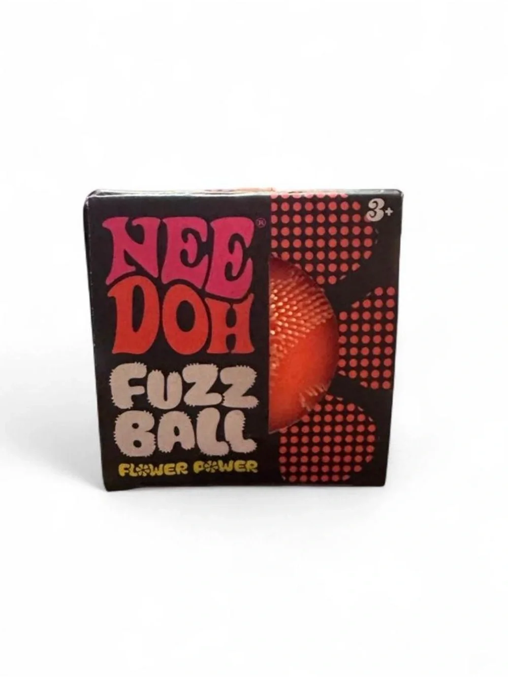 NEW Schylling NeeDoh Fuzz Ball Flower Power- Orange squishy sensory fidget toy